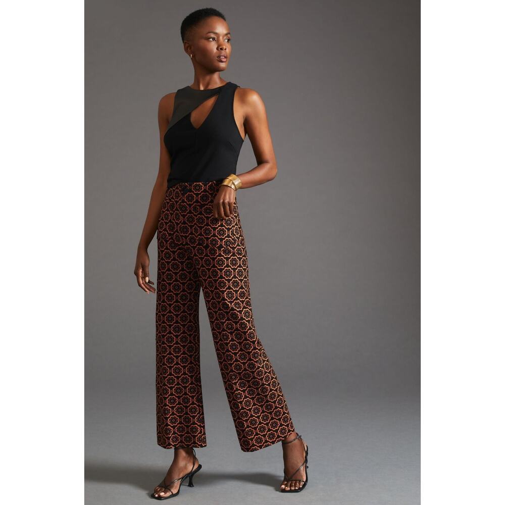 NWT Maeve Anthropologie The Colette Crop Wide Leg Ponte Pants Sz 23 Tall #7A470